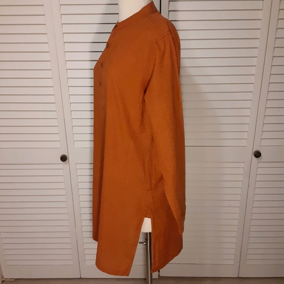 Melange 100% Cotton Tunic Dress with Designer Oversized 14" × 6½" Pockets - Picture 5 of 16